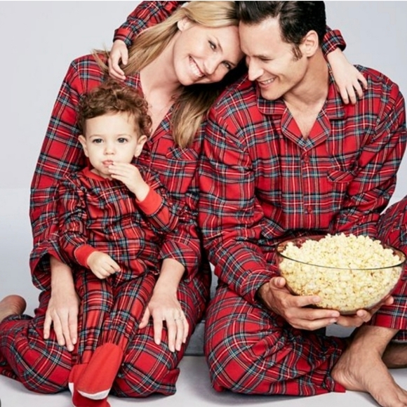Family Pajamas Kids 2T-3T Brinkley Plaid Pajama Set Sleepwear Loungewear Red - Picture 3 of 7